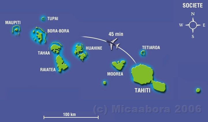 Archipel.jpg - Nous quittons l'aroport de FAA  Tahiti pour un vol de 45 minutes en direction de Bora Bora.
